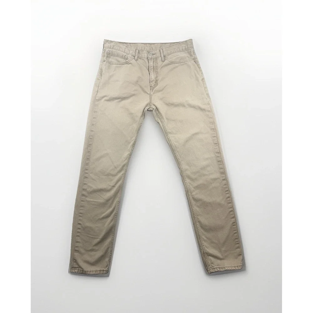 Levi's 508 Jeans Mens 34x34 Khaki Tan Pants Zip Fly Cotton (34x32 Measured)